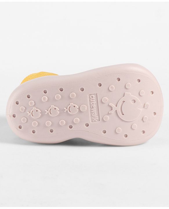 Cute Walk by Babyhug Slip On Sock Shoes - Black