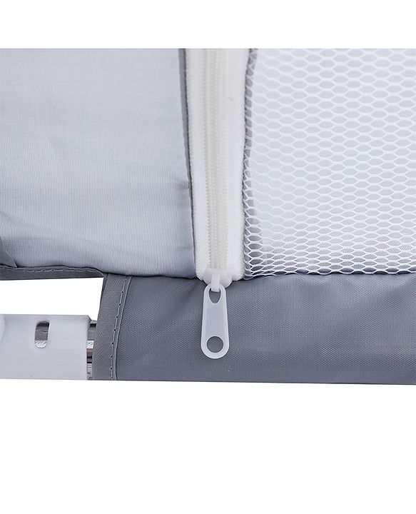 Babyhug Smart Portable Playpen with Safety Lock & Play Fence  Grey| Spacious Baby Play Area| Foldable Panels| Indoor & Outdoor Use| Easy to Assemble| Safe Play Zone for Babies & Toddlers
