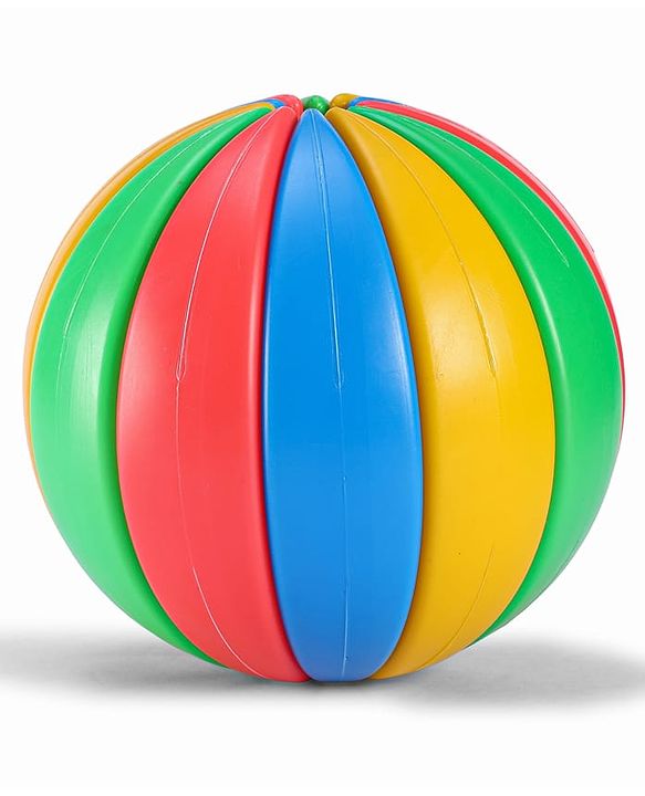 Babyhug Activity Exercise & Fitness Ball for Kids| 12 Activity Fixtures & 2 Rings| DIY Assembly Toy| Learning & Educational Puzzle Ball| Logical Thinking & Brain Development| BIS Certified
