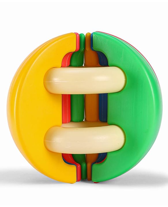 Babyhug Activity Exercise & Fitness Ball for Kids| 12 Activity Fixtures & 2 Rings| DIY Assembly Toy| Learning & Educational Puzzle Ball| Logical Thinking & Brain Development| BIS Certified