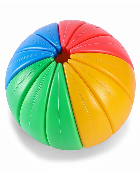 Babyhug Activity Exercise & Fitness Ball for Kids| 12 Activity Fixtures & 2 Rings| DIY Assembly Toy| Learning & Educational Puzzle Ball| Logical Thinking & Brain Development| BIS Certified