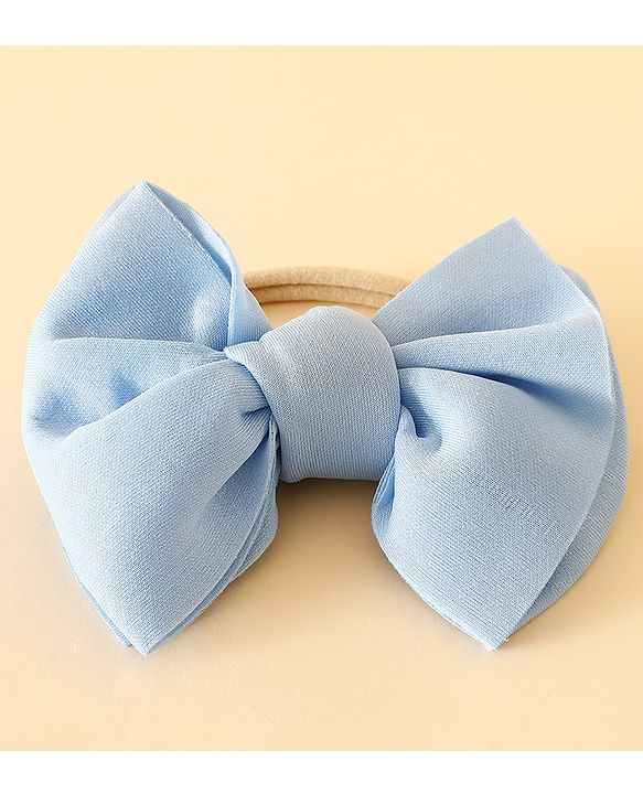 Babyhug Free Size Headbands With Bow Applique & Sunglasses - Light Blue