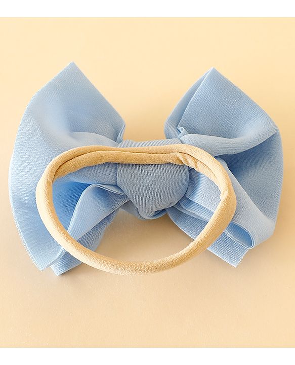 Babyhug Free Size Headbands With Bow Applique & Sunglasses - Light Blue