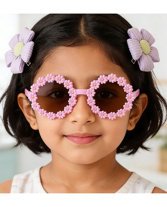 Babyhug Free Size Hair Accessories Combo Sets - Purple.