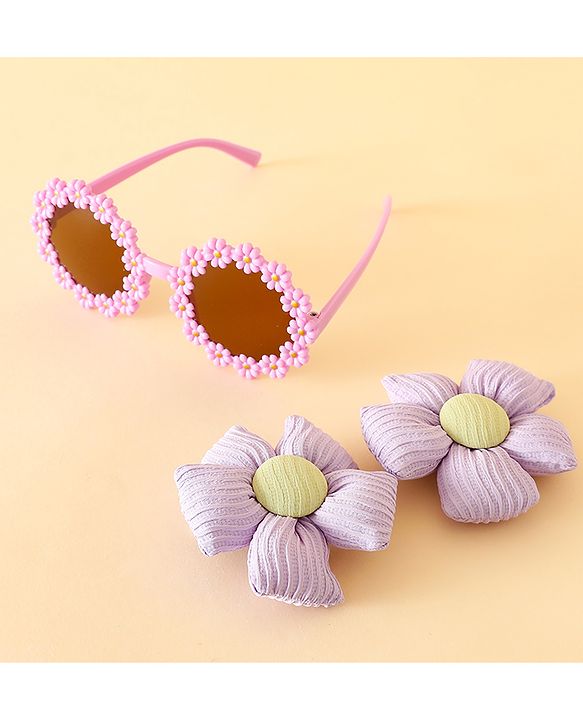Babyhug Free Size Hair Accessories Combo Sets - Purple.