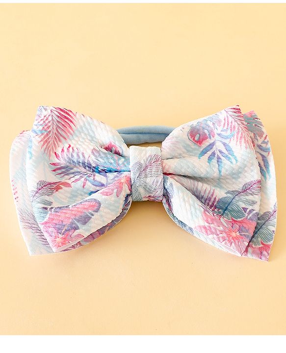 Babyhug Free Size Headband With Bow Applique & Sunglasses - Blue