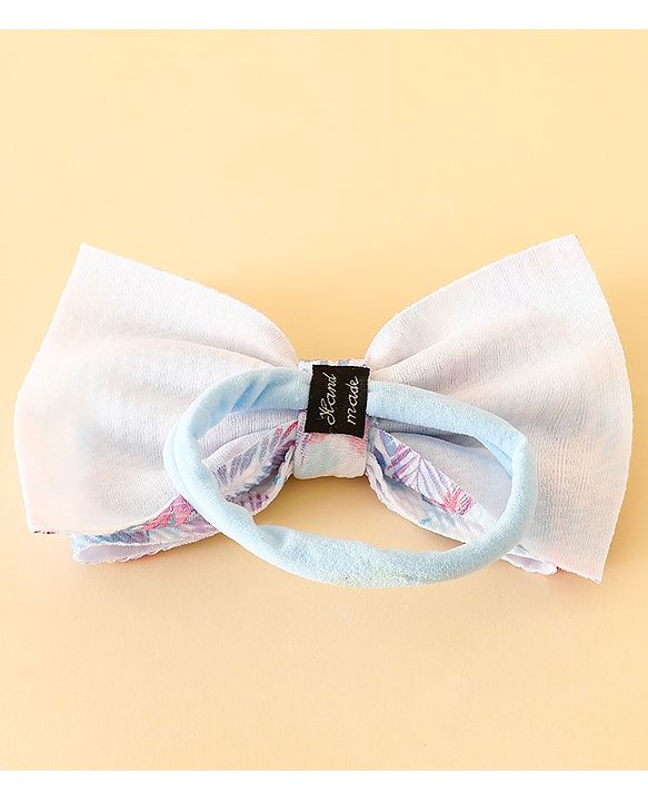 Babyhug Free Size Headband With Bow Applique & Sunglasses - Blue