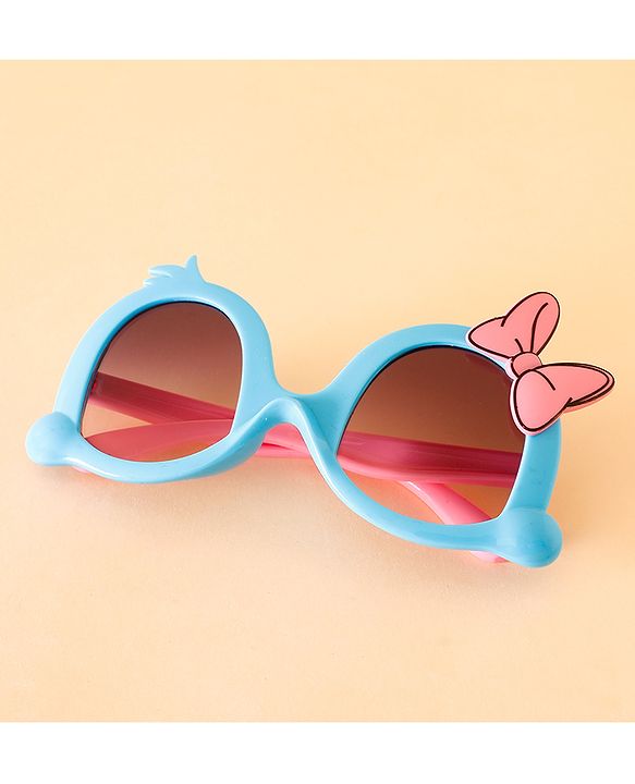 Babyhug Free Size Headband With Bow Applique & Sunglasses - Blue