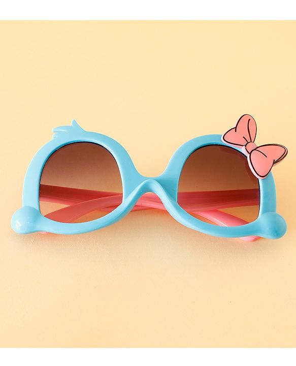 Babyhug Free Size Headband With Bow Applique & Sunglasses - Blue