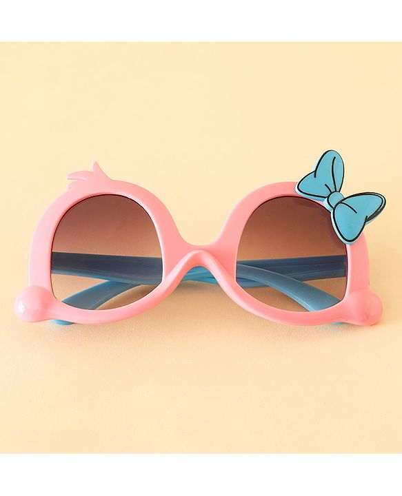 Babyhug Free Size Headband With Bow Applique & Sunglasses - Blue