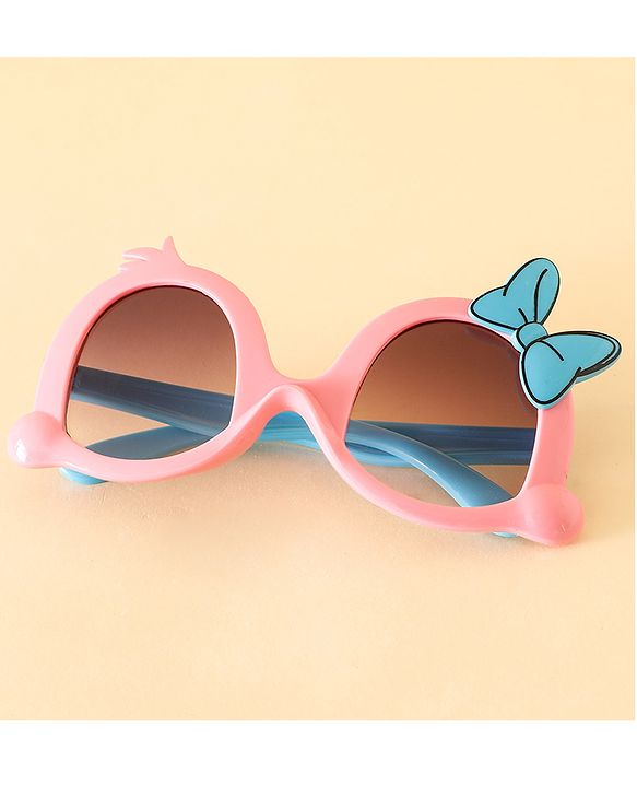 Babyhug Free Size Headband With Bow Applique & Sunglasses - Blue