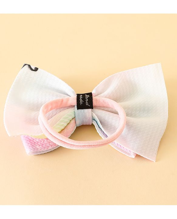 Babyhug Free Size Headband With Bow Applique & Sunglasses - Blue