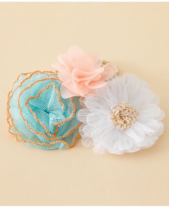 Babyhug Headband with Floral Applique Pack of 3 Free Size - Multicolor