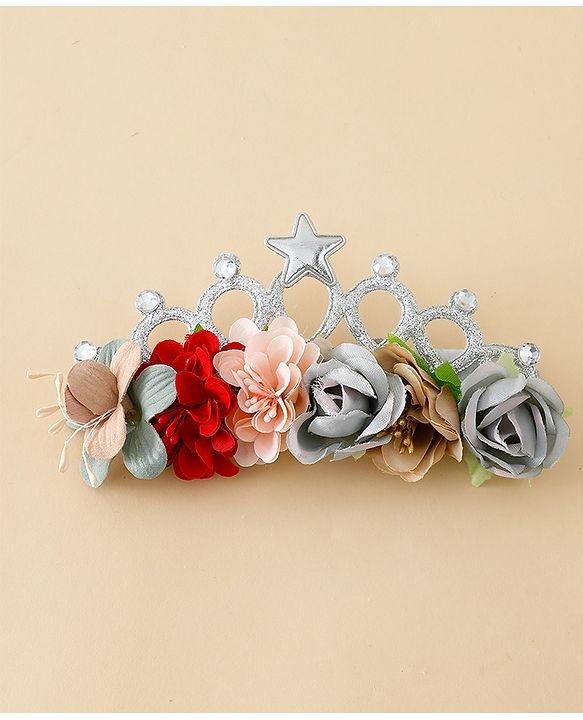 Babyhug Headbands With Floral Applique - Multicolor