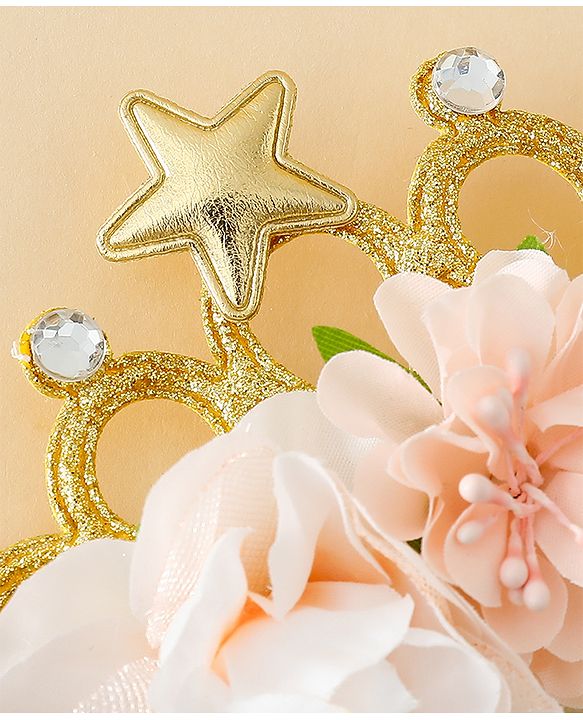 Babyhug Headbands With Floral Applique - Multicolor