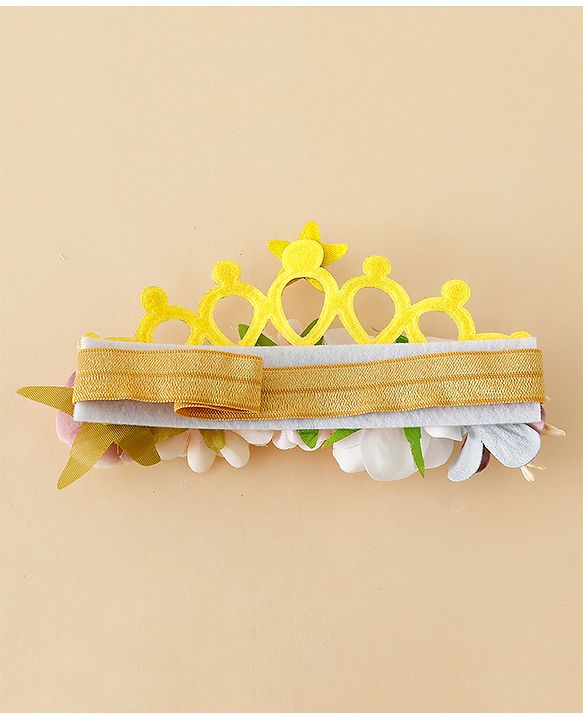 Babyhug Headbands With Floral Applique - Multicolor