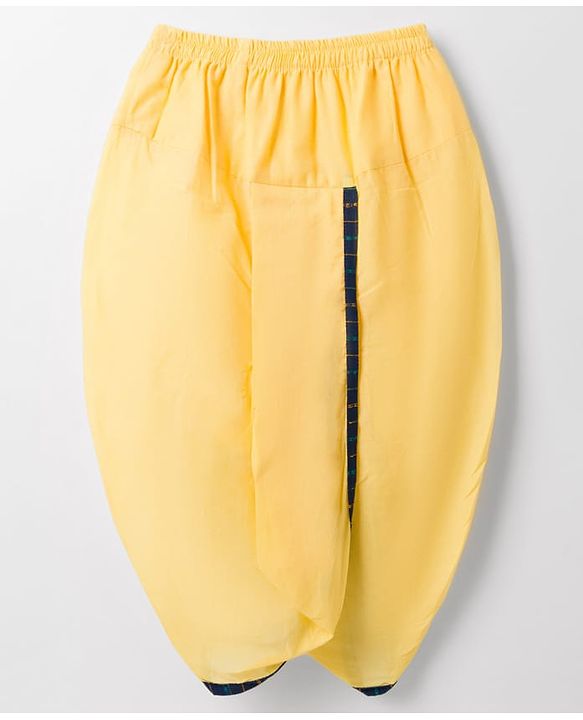 Babyhug 100% Cotton Dobby Woven Full Sleeves Striped Kurta Dhoti Set - Navy Blue