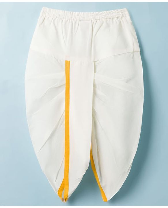 Babyhug 100% Cotton Dobby Woven Full Sleeves Kurta & Dhoti Set With Embroidery Detailing - Yellow
