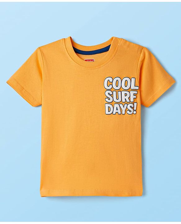 Babyhug Cotton Knit Half Sleeves T-Shirts With Beach Theme Print Pack of 3 - Multicolor