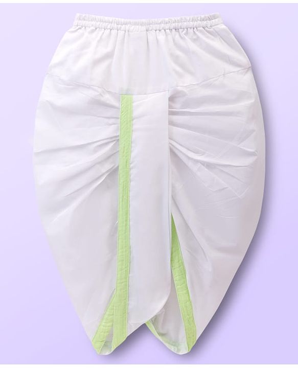 Babyhug Cotton Goss Woven Full Sleeves Solid Color Kurta Dhoti Set - Light Green