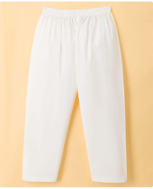 Babyhug Cambric Woven Full Sleeves Floral Printed Kurta Pyjama Set - White