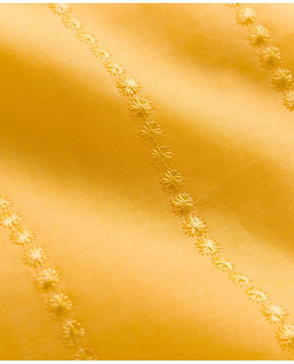 Babyhug 100% Cotton Woven   Cambric Full Sleeves  Embroidered Kurta & Pyjama Set - Yellow