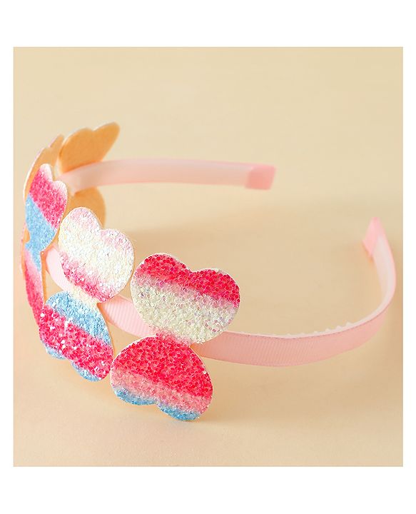Pine Kids Free Size Hair Band With Butterfly Applique - Multicolour