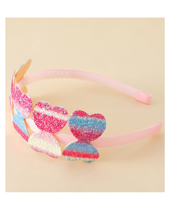 Pine Kids Free Size Hair Band With Butterfly Applique - Multicolour