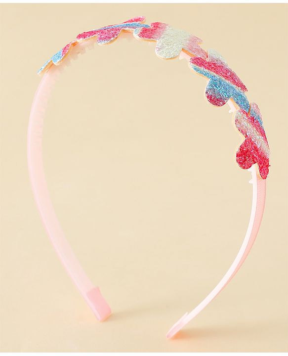 Pine Kids Free Size Hair Band With Floral Applique - Multicolour