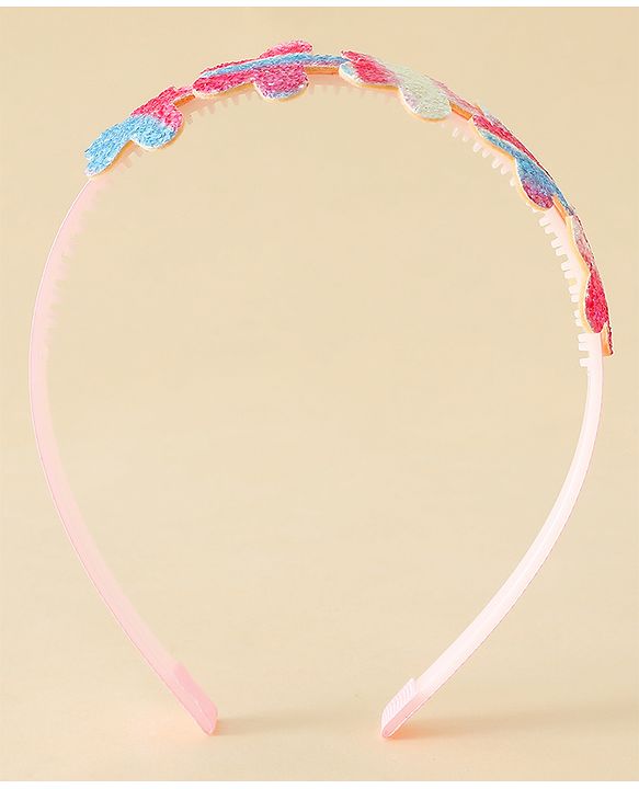 Pine Kids Free Size Hair Band With Floral Applique - Multicolour