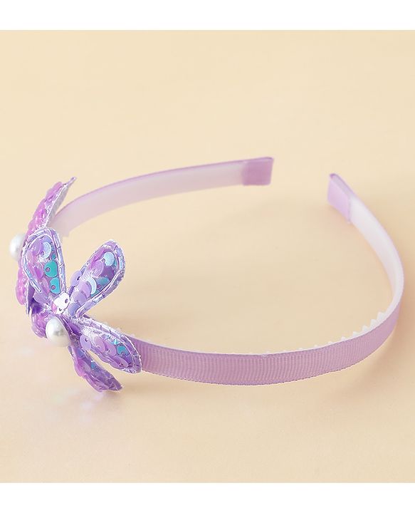 Babyhug Free Size Hair Bands with Floral Applique - Fuchsia