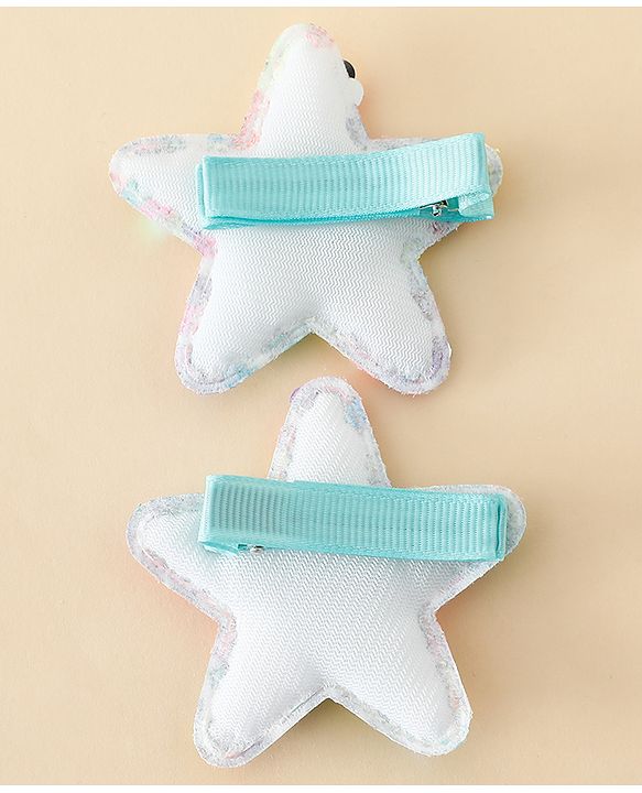Babyhug Free Size Sequin Star Hair Clips Pack Of 2 - Pink.