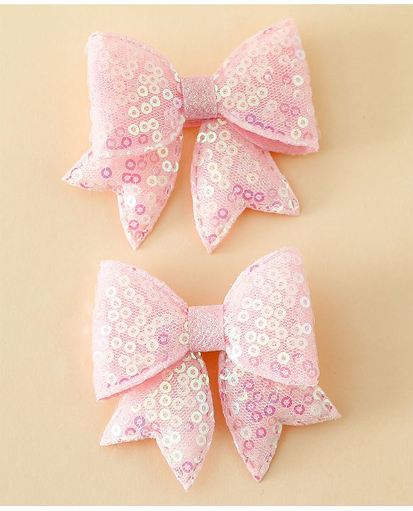 Pine Kids Free Size Bow & Butterfly Clips Pack of 2 - Pink.