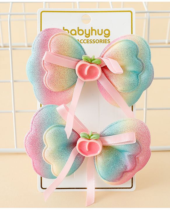 Babyhug Free Size Bow Hair Rubber Band Pack of 2 - Multicolor