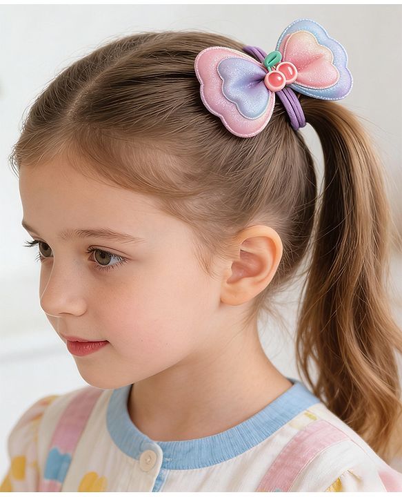Babyhug Free Size Bow & Butterfly Hair Band Pack of 2 - Multicolor
