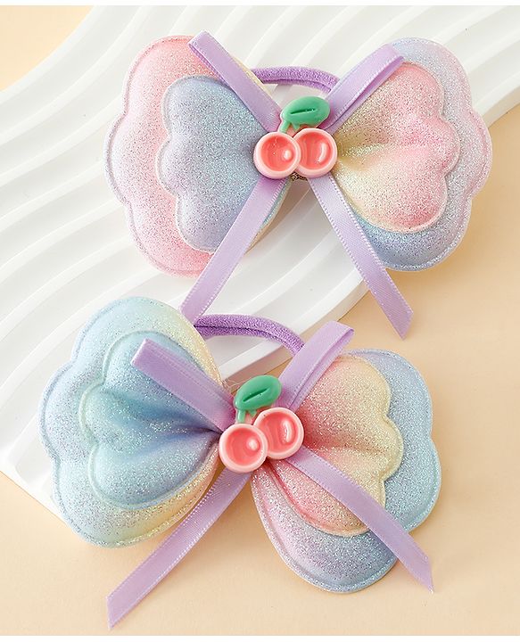 Babyhug Free Size Bow & Butterfly Hair Band Pack of 2 - Multicolor