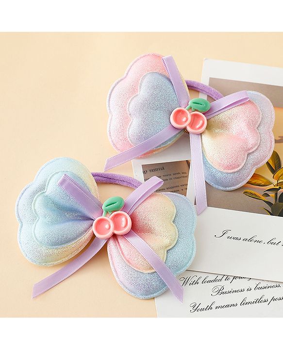 Babyhug Free Size Bow & Butterfly Hair Band Pack of 2 - Multicolor
