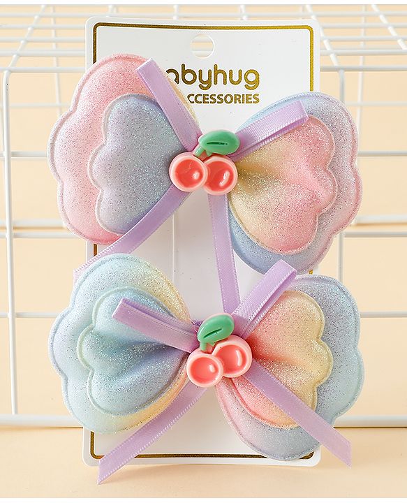 Babyhug Free Size Bow & Butterfly Hair Band Pack of 2 - Multicolor