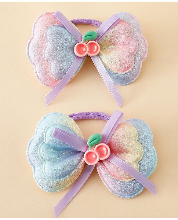 Babyhug Free Size Bow & Butterfly Hair Band Pack of 2 - Multicolor