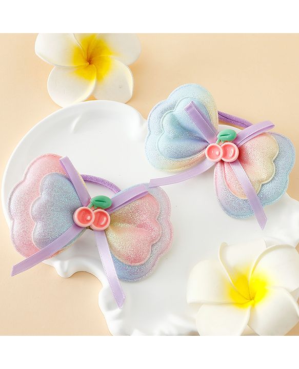 Babyhug Free Size Bow & Butterfly Hair Band Pack of 2 - Multicolor