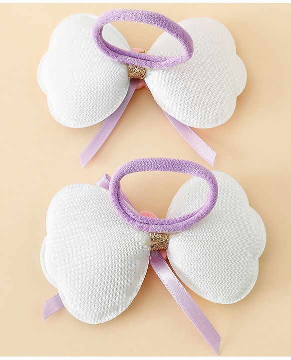 Babyhug Free Size Bow & Butterfly Hair Band Pack of 2 - Multicolor