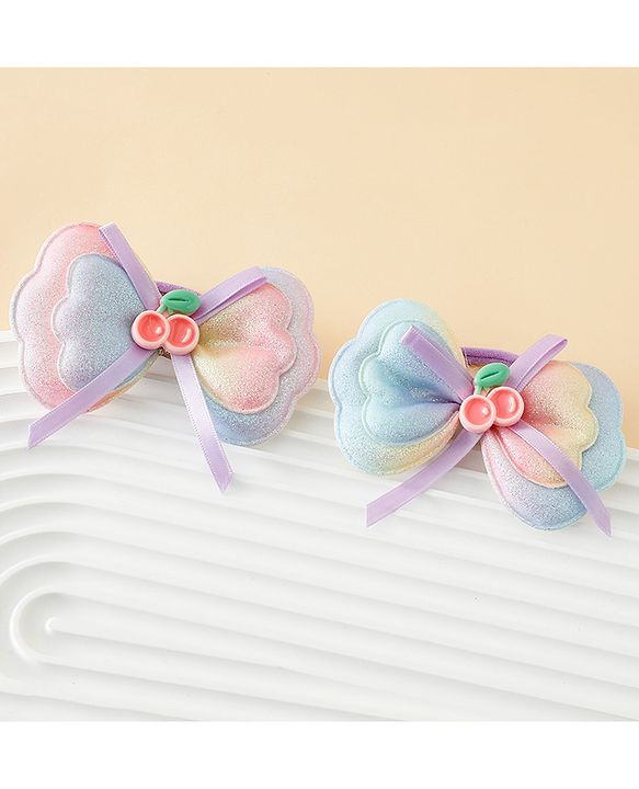 Babyhug Free Size Bow & Butterfly Hair Band Pack of 2 - Multicolor