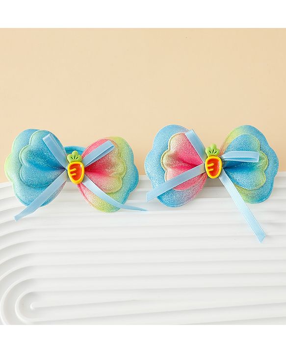 Babyhug Free Size Bow Hair Rubber Band Pack of 2- Multicolor