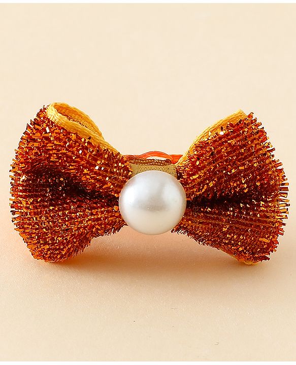 Babyhug Kids Free Size Bow & Butterfly Clips - Golden
