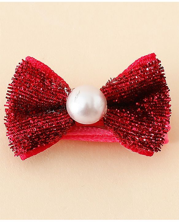 Babyhug Kids Free Size Bow & Butterfly Clips - Golden