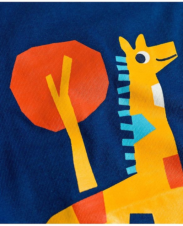 Babyhug Cotton Knit Half Sleeves T-Shirts with Stripes & Animal Graphics Pack of 3 - Multi Color