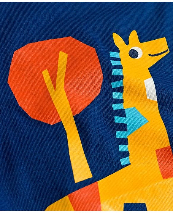 Babyhug Cotton Knit Half Sleeves T-Shirts with Stripes & Animal Graphics Pack of 3 - Multi Color