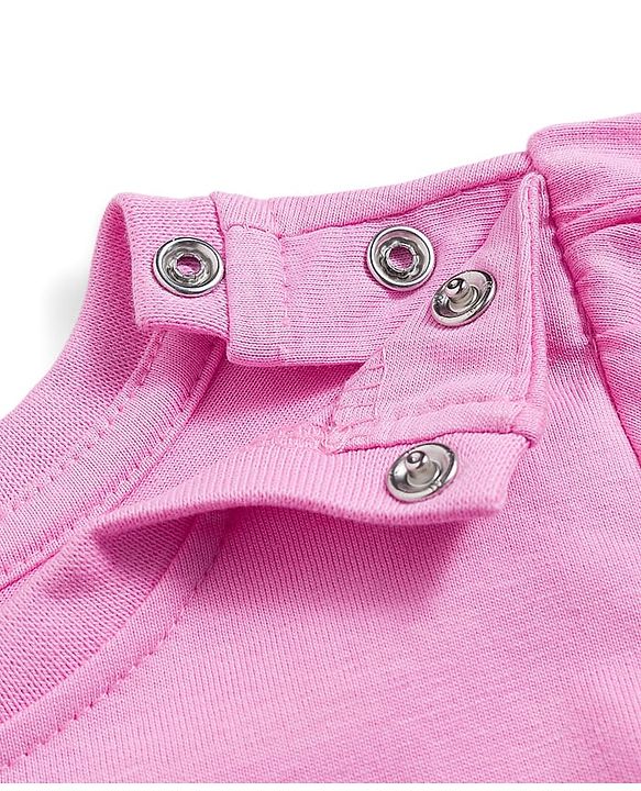 Babyhug Disney Single Jersey Knit Half Sleeves T-Shirt With Rapunzel Graphics - Pink
