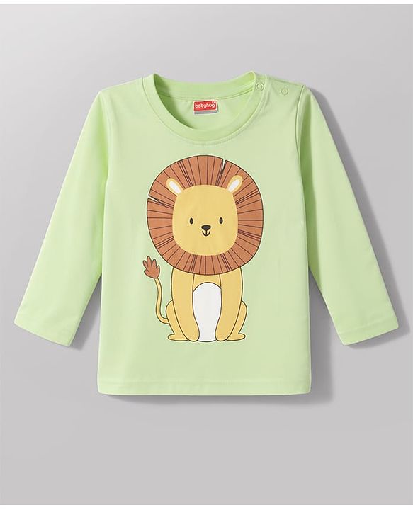 Babyhug Cotton Knit Full Sleeves Striped & Animal Printed Co-Ords T-Shirt & Pyjama Night Suit Pack Of 2 - Multicolor