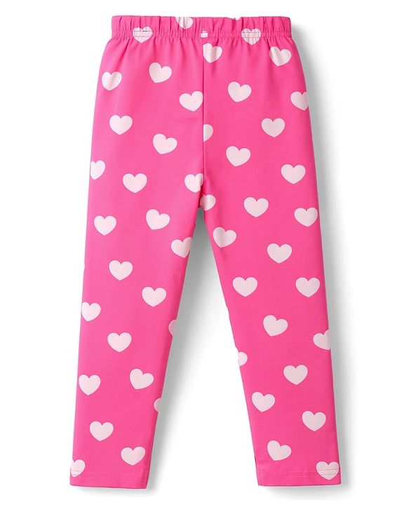 Babyhug 100% Cotton Knit Half & Full Sleeves T-Shirts & Pyjamas Co-ord Night Suits with Heart & Fruit Print Pack of 2 - Multicolor